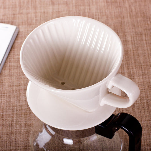 Ceramic Pour-over Coffee Filter Cup Three-hole